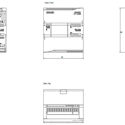 Unità base PLC Siemens SIMATIC S7-1200 CPU 1212C DC/DC/DC 24V 
