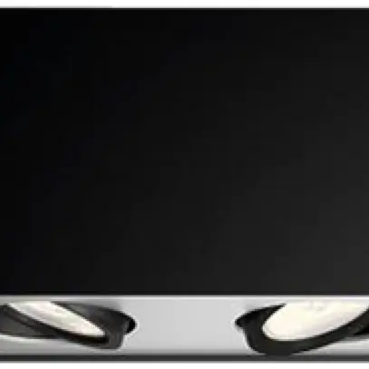 Spot LED Philips WarmGlow 9W 1000lm 2200…2700K 40° 206×102mm noir 2×Spot 