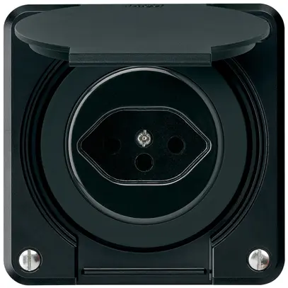 Presa INC robusto tipo 13 nero per combinazione 
