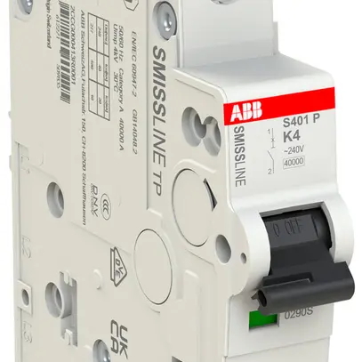 Disjoncteur SMISSLINE TP, 1L, K, 4A, 40kA 