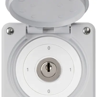 Interrupteur à clé ENC robusto IP55 avec clapet S0/2P gris 