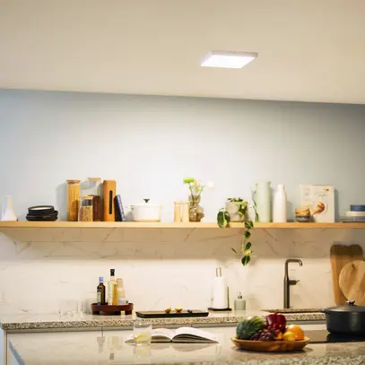 Downlight LED AP Philips Slim Surface 12W 1200lm 827 110° 210×210mm blanc 