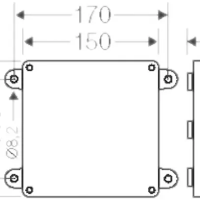 Scatola di derivazione AP Hensel FK E30/90 