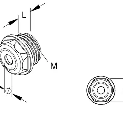 Passe-câble M20 trou 13mm gris 9…12mm 