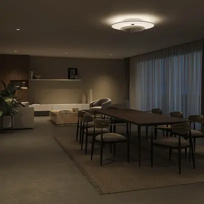 LED-Deckenleuchte Philips Garnet 40W 4200lm 2700K Ø500mm schwarz 