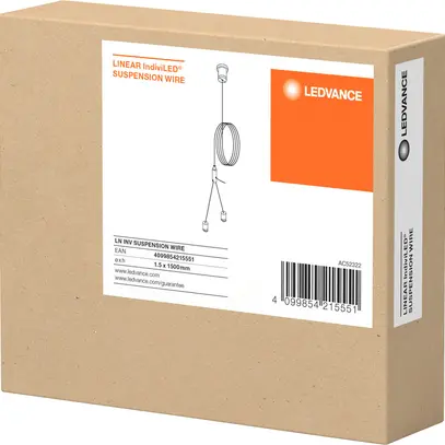 Suspension à corde LEDVANCE LINEAR INDIVILED acier 1500mm argent 