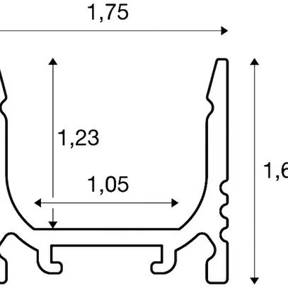Profilé AP SLV GRAZIA 10, standard rainuré 2m blanc 