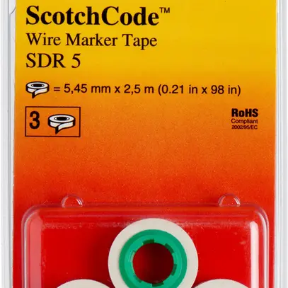 Rouleau de remplacement 3M SDR-5 pour marqueur de câble ScotchCode (3 pièces) 