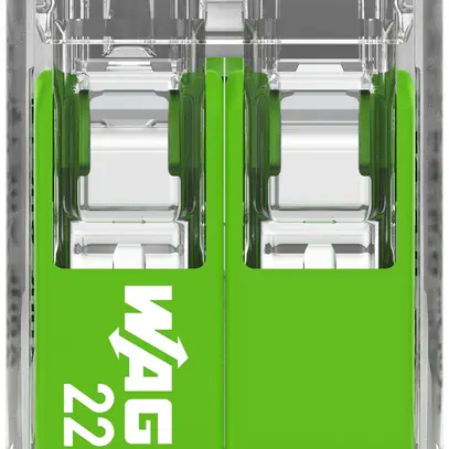 Borne de connexion WAGO Green Range 2L 0.5…6mm² avec levier vt transparent 