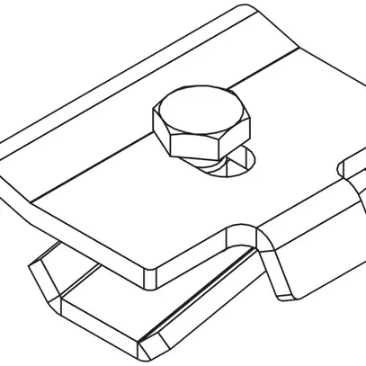 Pezzo di fissaggio 45×43mm per MB, KP, WSMB a Multifix gvz 