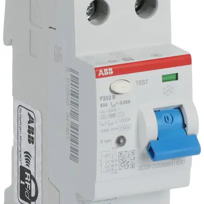 Interruttore differenziale proM compact 1PN tipo B, 63A 30mA 2UM leggr.ritardato 