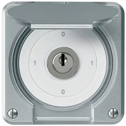 Interrupteur à clé ENC robusto IP55 avec clapet S0/1P aluminium pour combinaison 