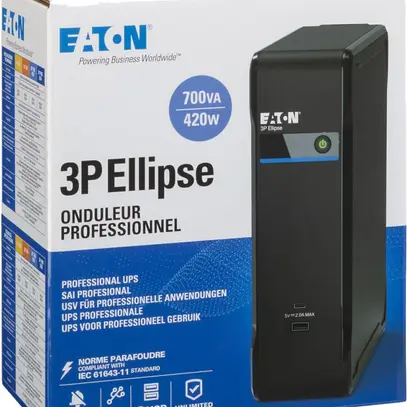 Alimentazione UPS Eaton 3P Ellipse 161…284V 161…284V 700VA offline 4×C13 USB 
