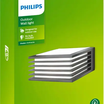 Applique Philips Shades E27 1×42W IP44 anthracite 