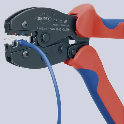 Pinza di serraggio KNIPEX PreciForce per capocor.isolato 220mm 0.25…6mm² 