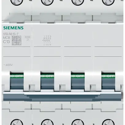 Disgiuntore Siemens SENTRON 5SL6 4P 400V C 13A 6kA 4UM 