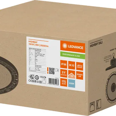 Proiettore capannone LED LEDVANCE HIGH BAY 150W 26250lm 865 IP66 70° DA Ø321 ne 