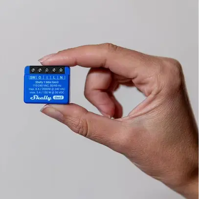 Shelly 1 Mini Gen3 Switch WiFi Attuatore WLAN, 8 A, Bluetooth 