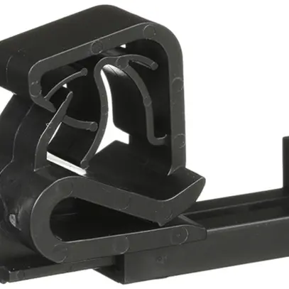 Clip per cavo Ø 6.6…7.5mm, parallelo al fissaggio in alto, nero 