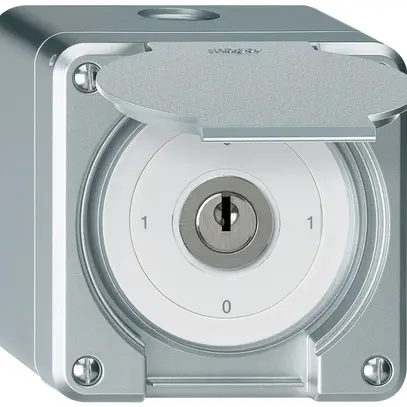 Interrupteur à clé AP robusto IP55 avec clapet S0/1P aluminium 