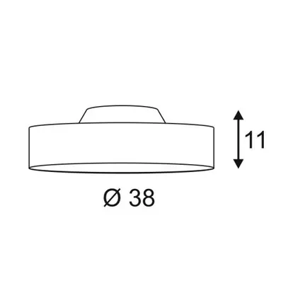 Plafonnier LED SLV MEDO 40, 31W 2580lm 3000K IP20 blanc 