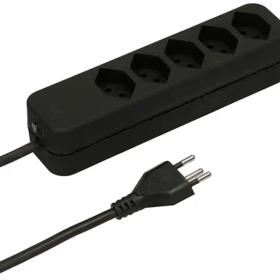 Steckdosenleiste MAX HAURI Swiss-Line 3m 5×T13 schwarz 2×Magnet 