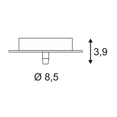 Rosace de plafond SLV 1 sortie, Ø85×39mm avec décharge de traction blanc 