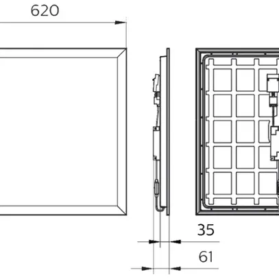 Plafoniera INS LED CoreLine RC133V OC 34.5W 2900/3600/4300lm 830/840 bianco 