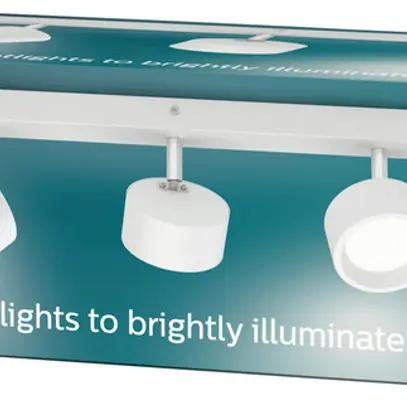 Spot LED Philips Bracia 16.5W 1650lm 2700K 110° 430×80.5mm bianco 3×Spot 