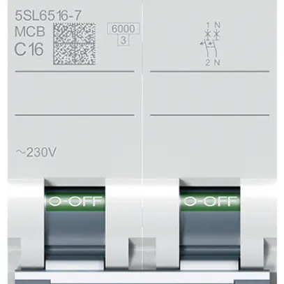 Disgiuntore Siemens SENTRON 5SL6 2P 230V C 16A 6kA 2UM 