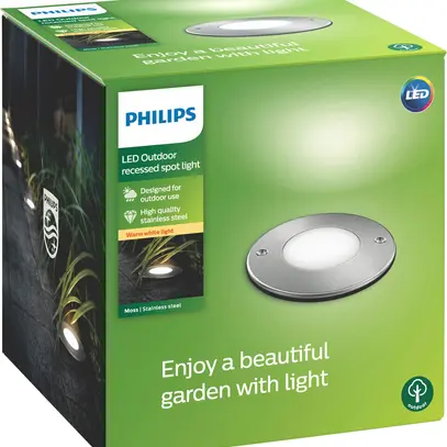 Lampada di terreno LED INS MOSS 3W 2700K 270lm IP67 acciaio pregiato 