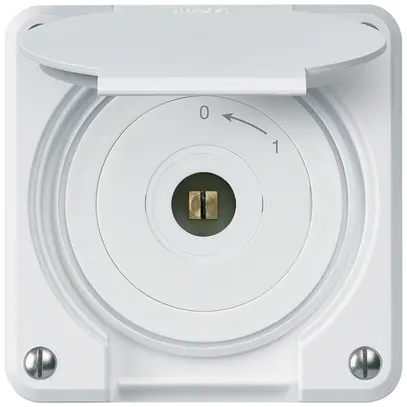 Contatto rotativo chiave quadrata INC robusto IP55 bianco con coperchio 1P 