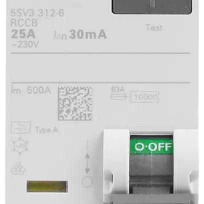 Interruttore differenziale Siemens SENTRON 1LN 30mA/25A tipoA 