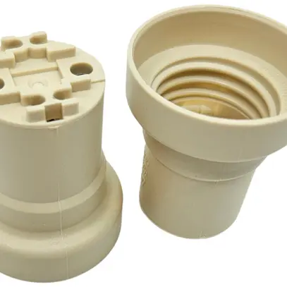 Portalampada E27 ELBRO materia sintetica beige 