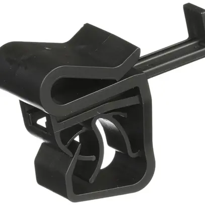 Clip für Kabel Ø 6.6…7.5mm, parallel zur Befestigung unten, schwarz 