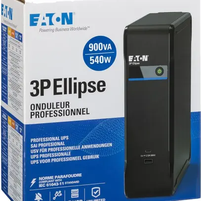 Alimentazione UPS Eaton 3P Ellipse 161…284V 161…284V 900VA offline 4×C13 USB 