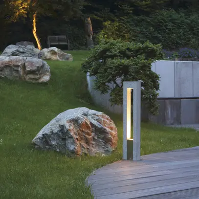 Lampadaire SLV ARROCK ARC, GU10 35W IP44 salt&pepper 