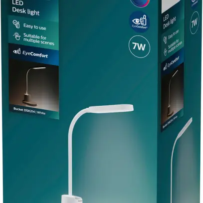 Lampada da tavolo LED Philips Bucket 7W 200lm 3000…5700K REG bianco USB tipo A 