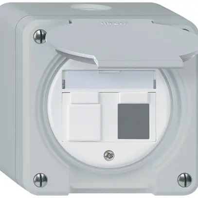 Kit di montaggio AP robusto IP55 piatto grigio per 2×Keystone 