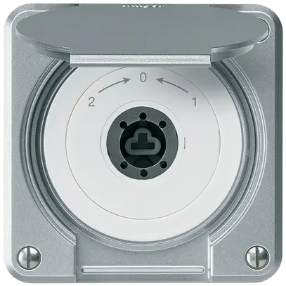Contact pivotant à clé ENC robusto IP55 aluminium avec clapet s.cylindre inver. 