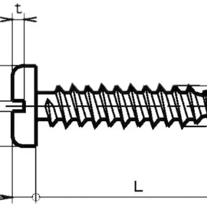 Vis à tôle tête cyl. 3.5×16mm DIN 7971 C6, zing. 