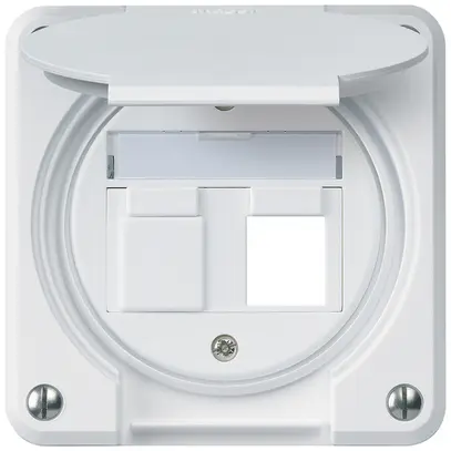 Kit de montage ENC robusto IP55 plat blanc pour 2×Keystone 