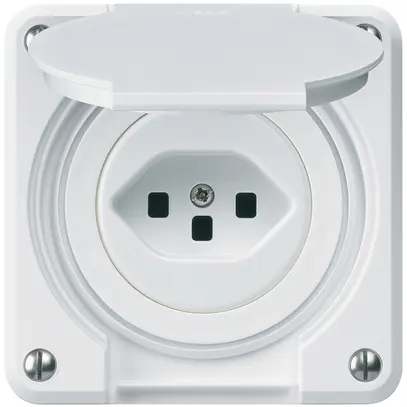 Presa INC robusto C tipo 23 bianco con morsetto a innesto 
