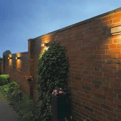 Wandleuchte SLV BOX-L, E27 18W IP44 rostfarben 