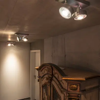 Plafoniera SLV KALU QPAR, 2×GU10 75W IP20 alu spazzolato 