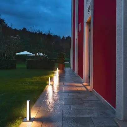 Lampada da terra LED SLV H-POL, 2×8W 350lm 3000K IP55 antracite 