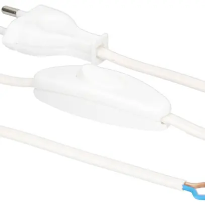 Câble de raccordement MH PVC 2.5A 230V 2×0.75mm² T26-libre a.interrupteur 2m bc 