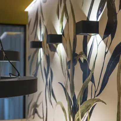 LED-Wandleuchte SLV LOGS IN, 12W 230V 2000…3000K 290lm IP20 schwarz/messing 