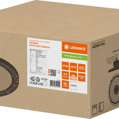 Proiettore capannone LED LEDVANCE HIGH BAY 200W 36200lm 840 IP66 110° DA Ø321 ne 