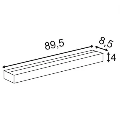 Lampada a muro LED SLV SEDO, 22W 2100lm 3000K vetro satinato IP20 alu 
